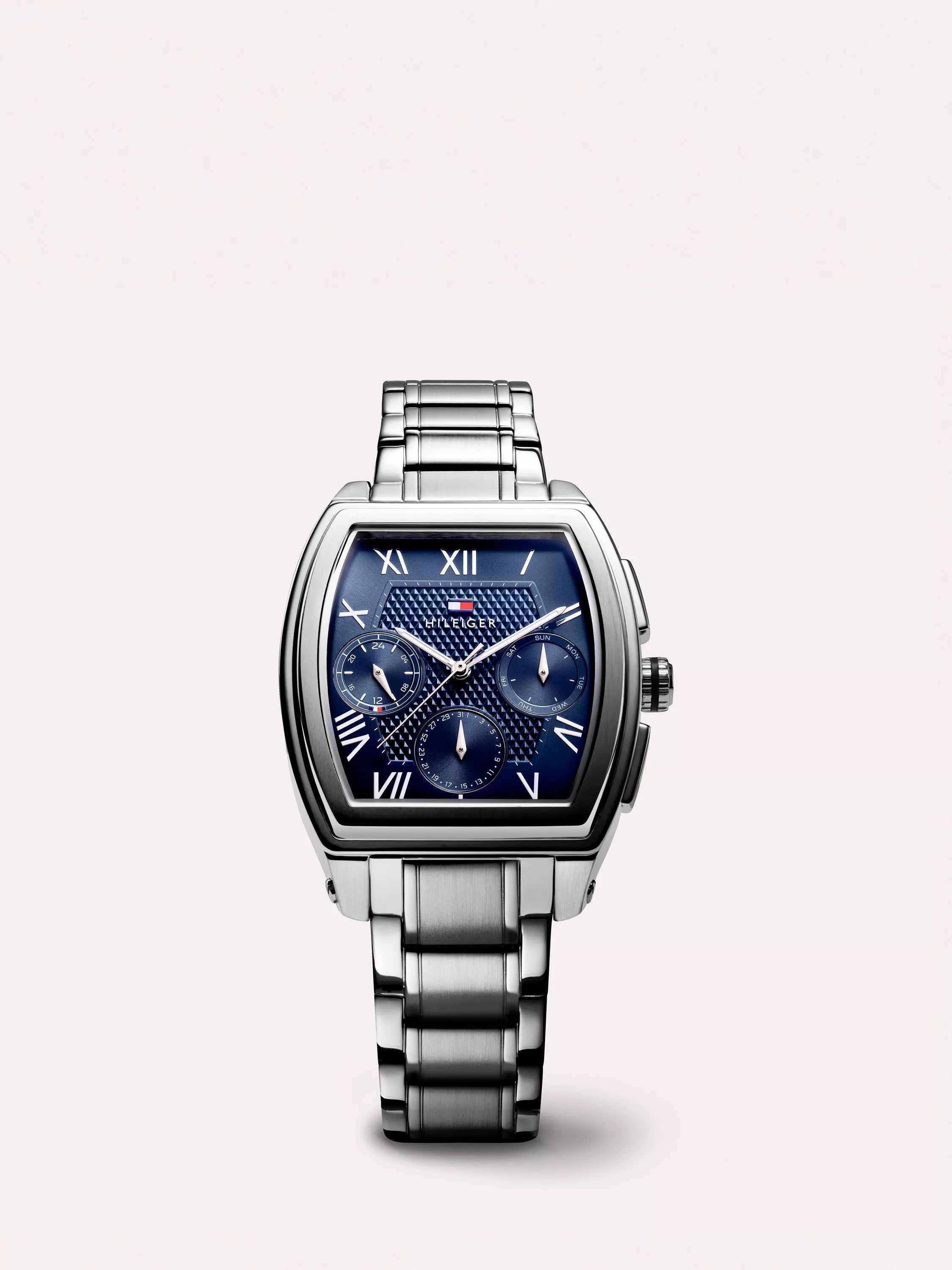 Tommy Hilfiger men's rectangular watch stainless steel navy dial - British product