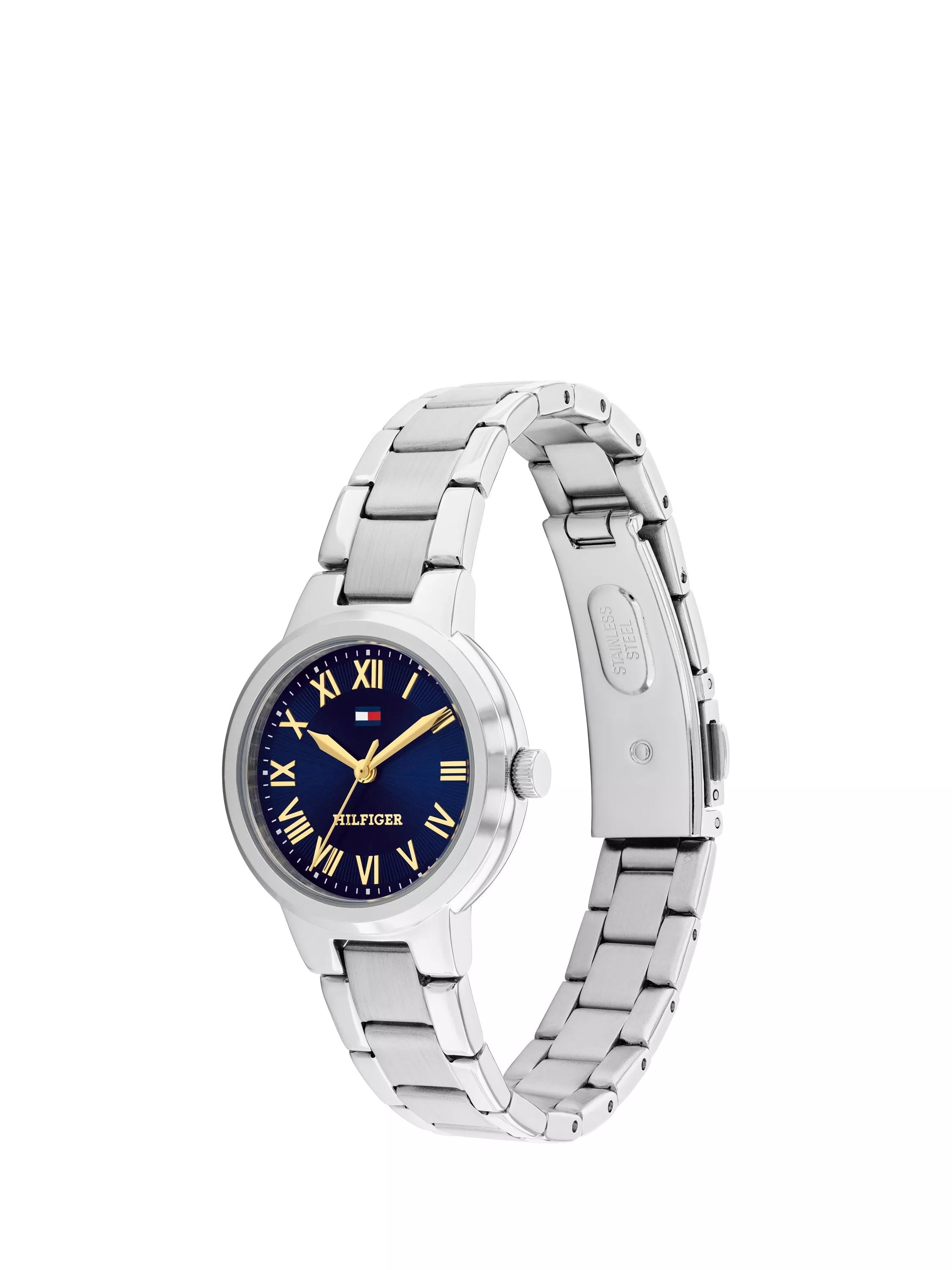 Tommy Hilfiger women's silver watch 28mm navy dial, UK version