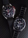 Tommy Hilfiger chronograph watch black skeleton dial (British brand)