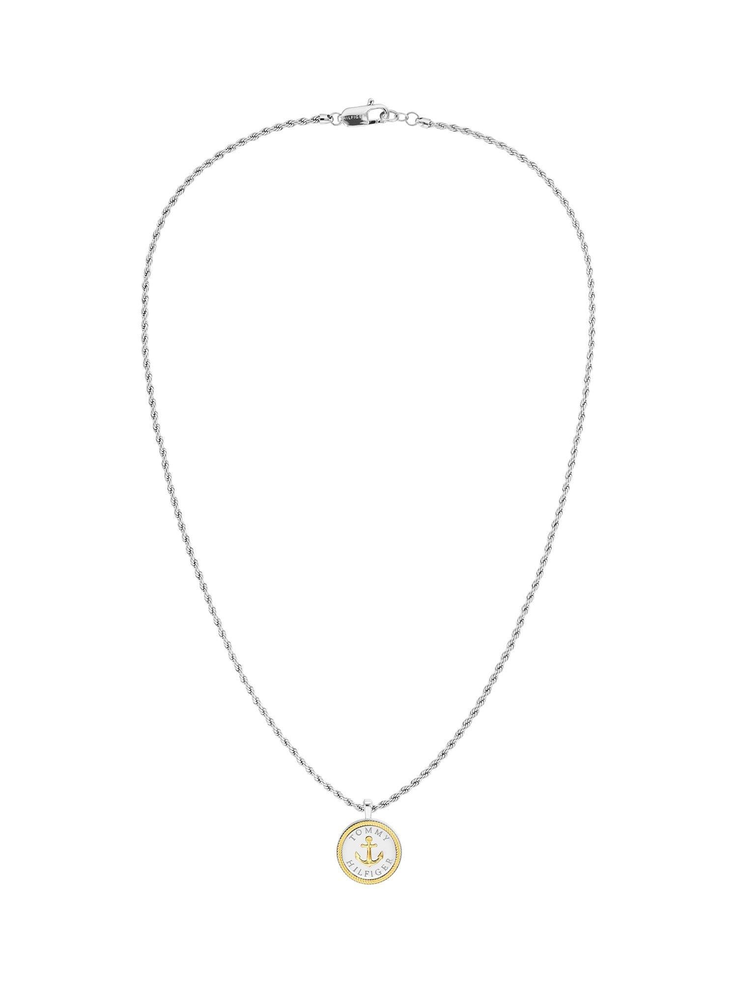 Tommy Hilfiger men's stainless steel anchor necklace (British brand)