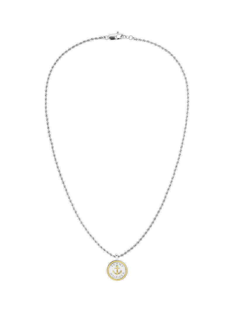 Tommy Hilfiger men's stainless steel anchor necklace (British brand)