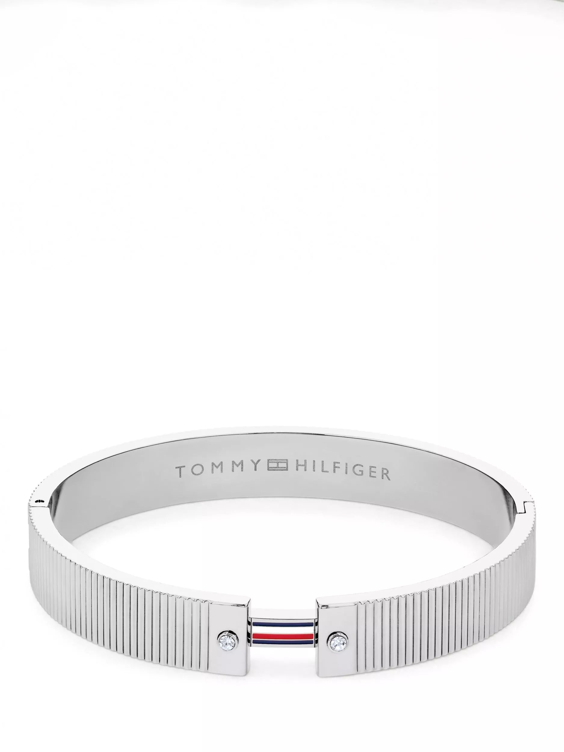 Tommy Hilfiger silver crystal bracelet 10mm, imported from the UK