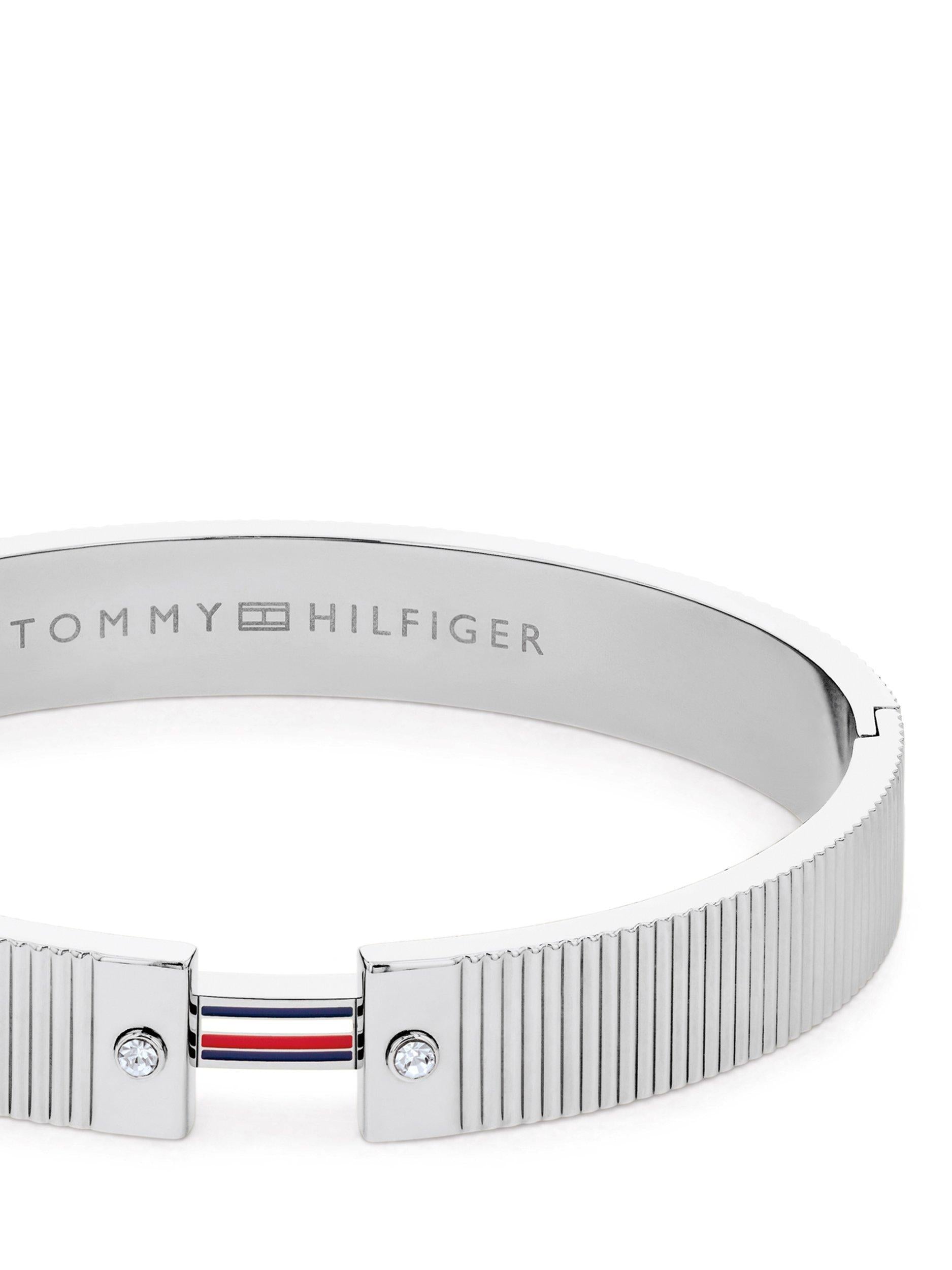 Tommy Hilfiger silver crystal bracelet 10mm, imported from the UK