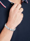 Tommy Hilfiger stainless steel flag bracelet silver, imported from the UK
