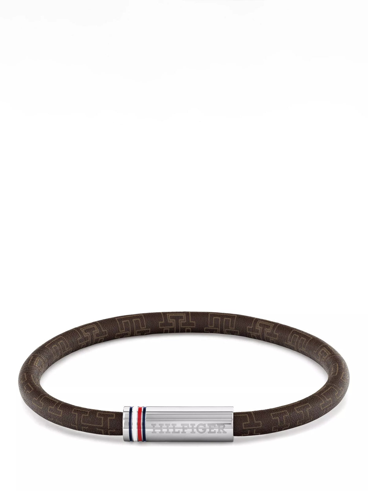 Tommy Hilfiger leather cord bracelet, brown, UK version