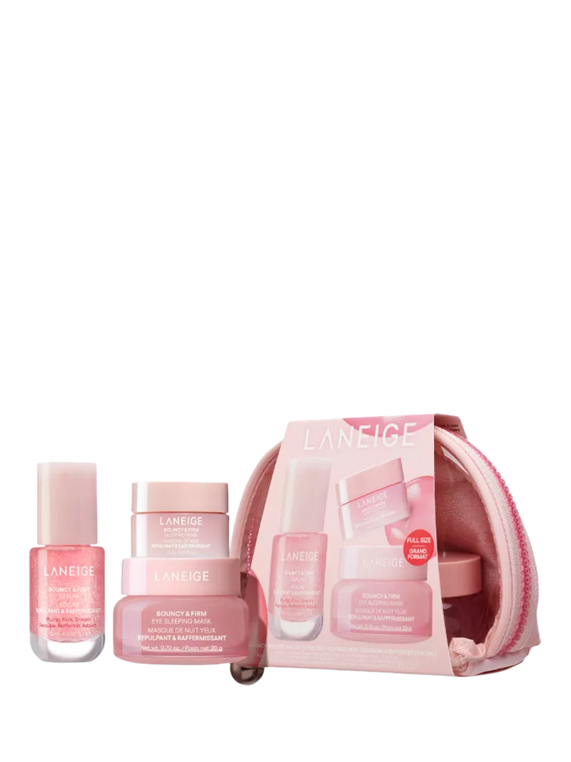 LANEIGE Bouncy on the Go gift set with serum and masks (British brand)
