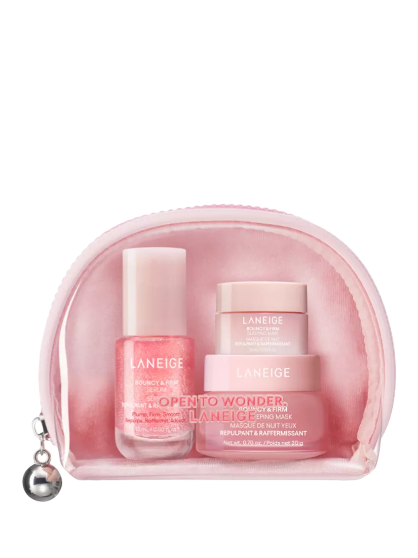 LANEIGE Bouncy on the Go gift set with serum and masks (British brand)