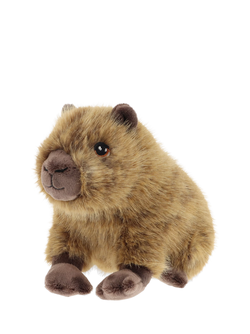 Keel Toys capybara soft toy 18cm from recycled polyester, UK version