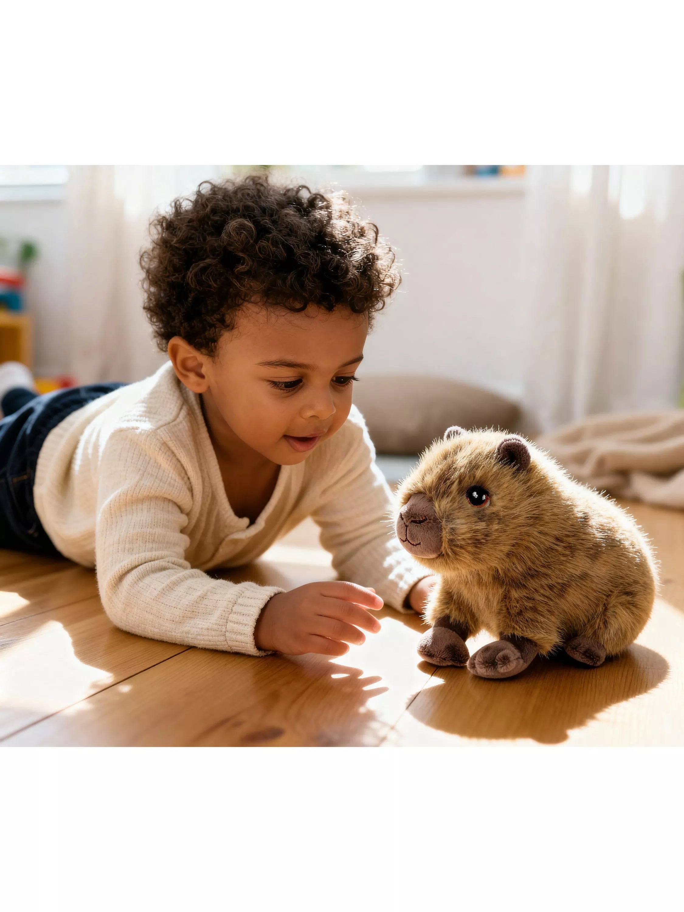 Keel Toys capybara soft toy 18cm from recycled polyester, UK version