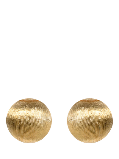 John Lewis Eclectica Pre-Loved Vintage 18ct Gold Plated Clip-On Earrings 1.2cm- Buy online at McGrocer