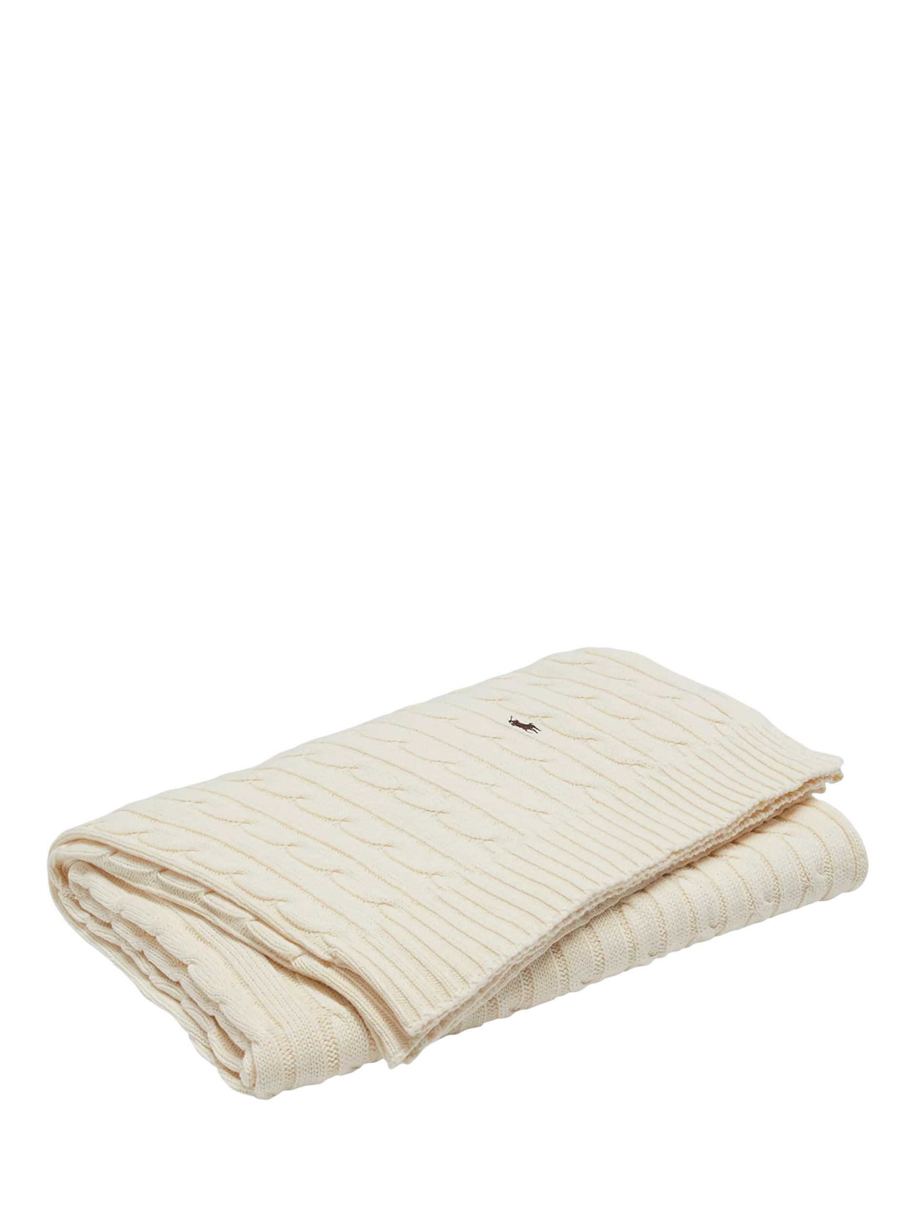 Ralph Lauren cable knit throw 130x180cm, UK version