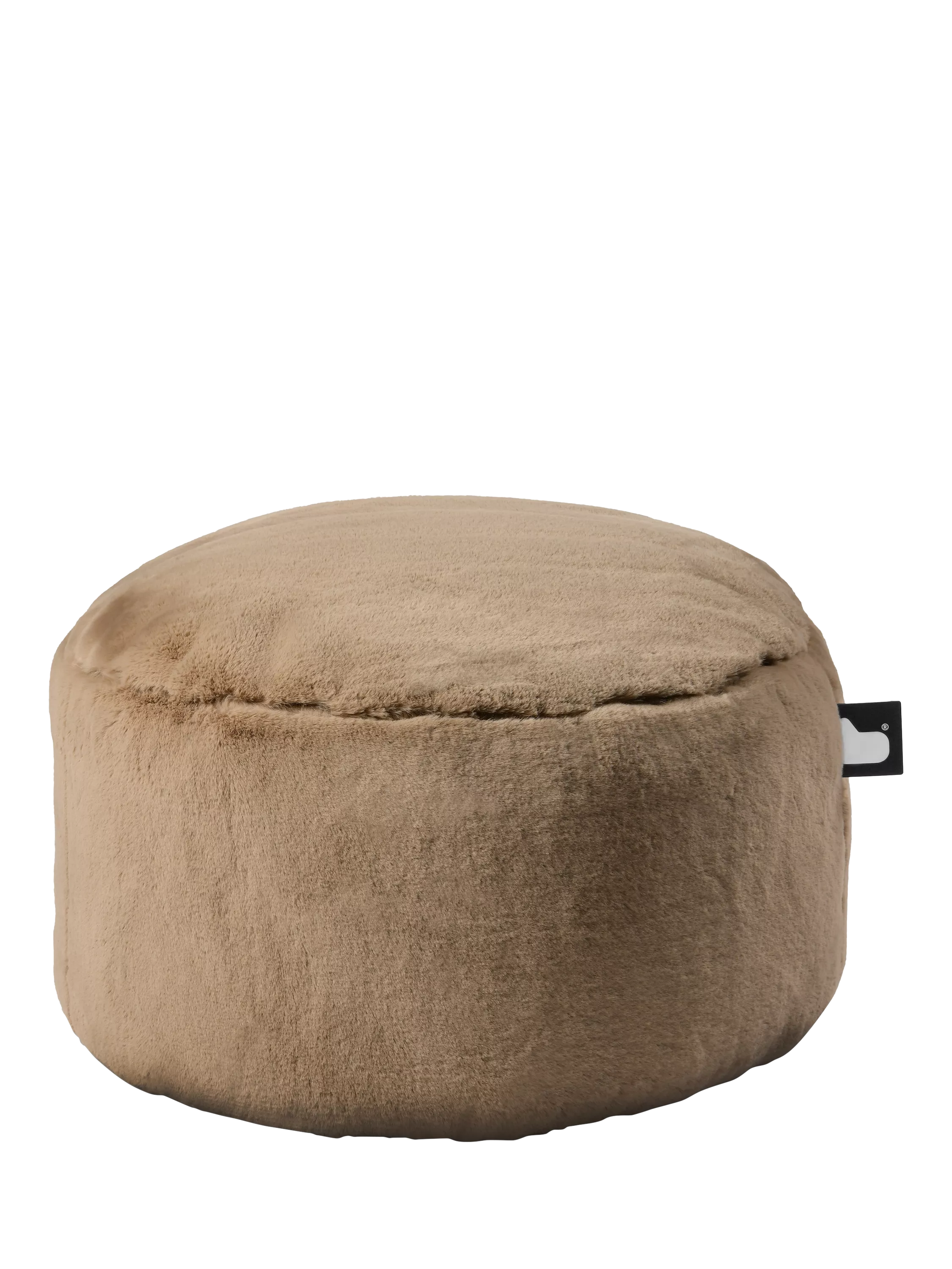 Extreme Lounging faux fur drum pouffe in mink, UK version
