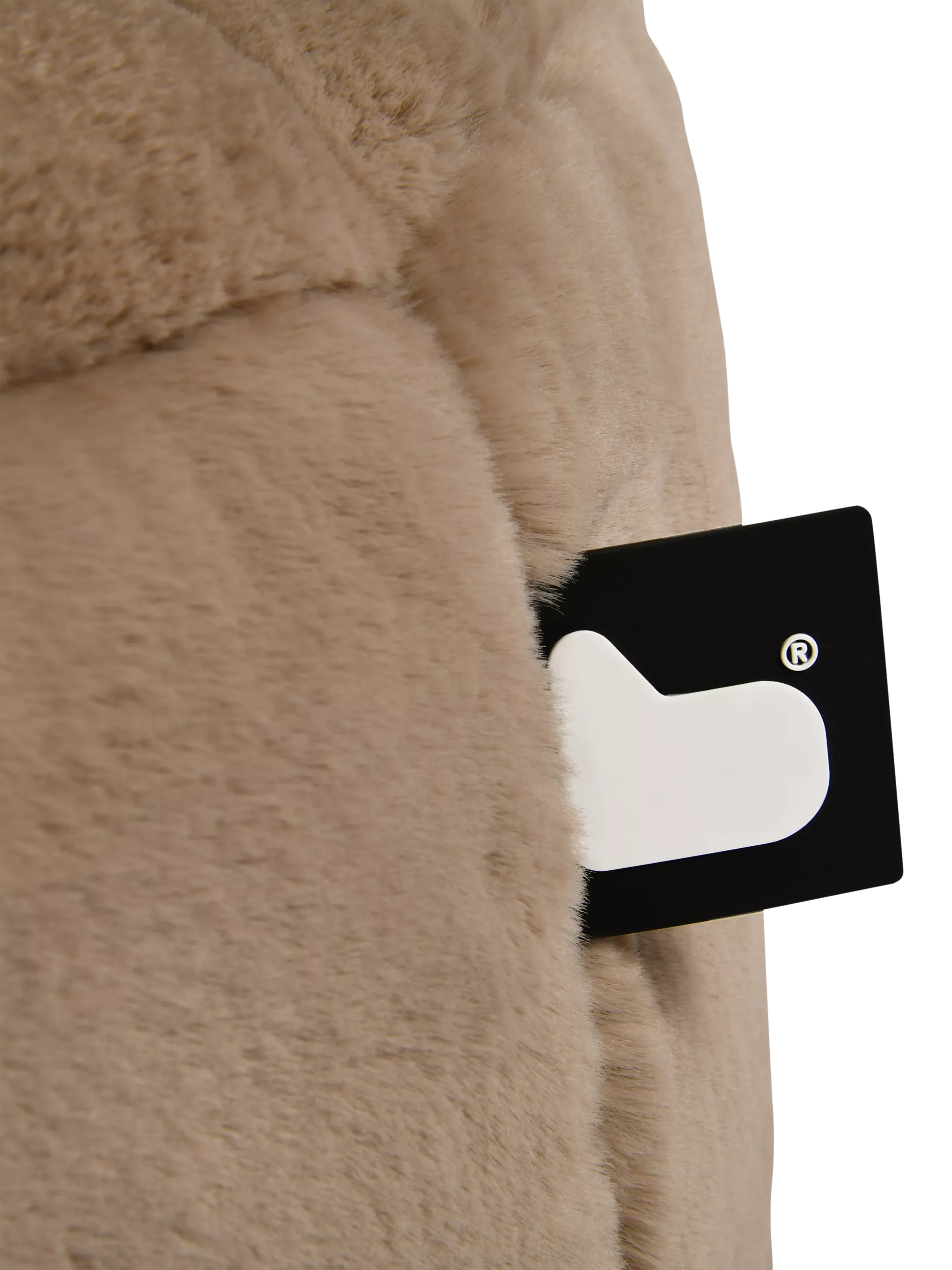 Extreme Lounging faux fur drum pouffe in mink, UK version