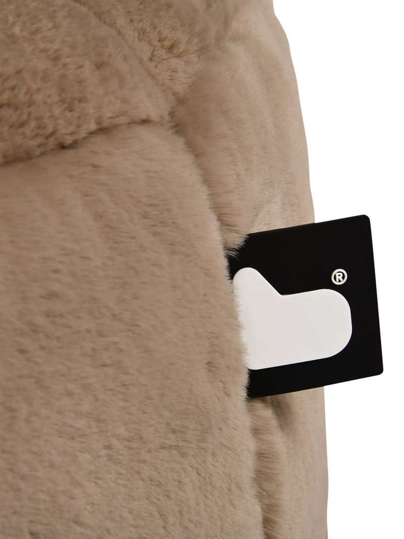 Extreme Lounging faux fur drum pouffe in mink, UK version