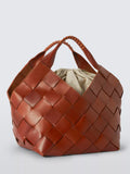 Dragon Diffusion Botteghe woven leather bucket bag tan, UK version