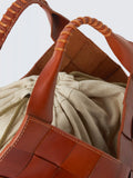 Dragon Diffusion Botteghe woven leather bucket bag tan, UK version