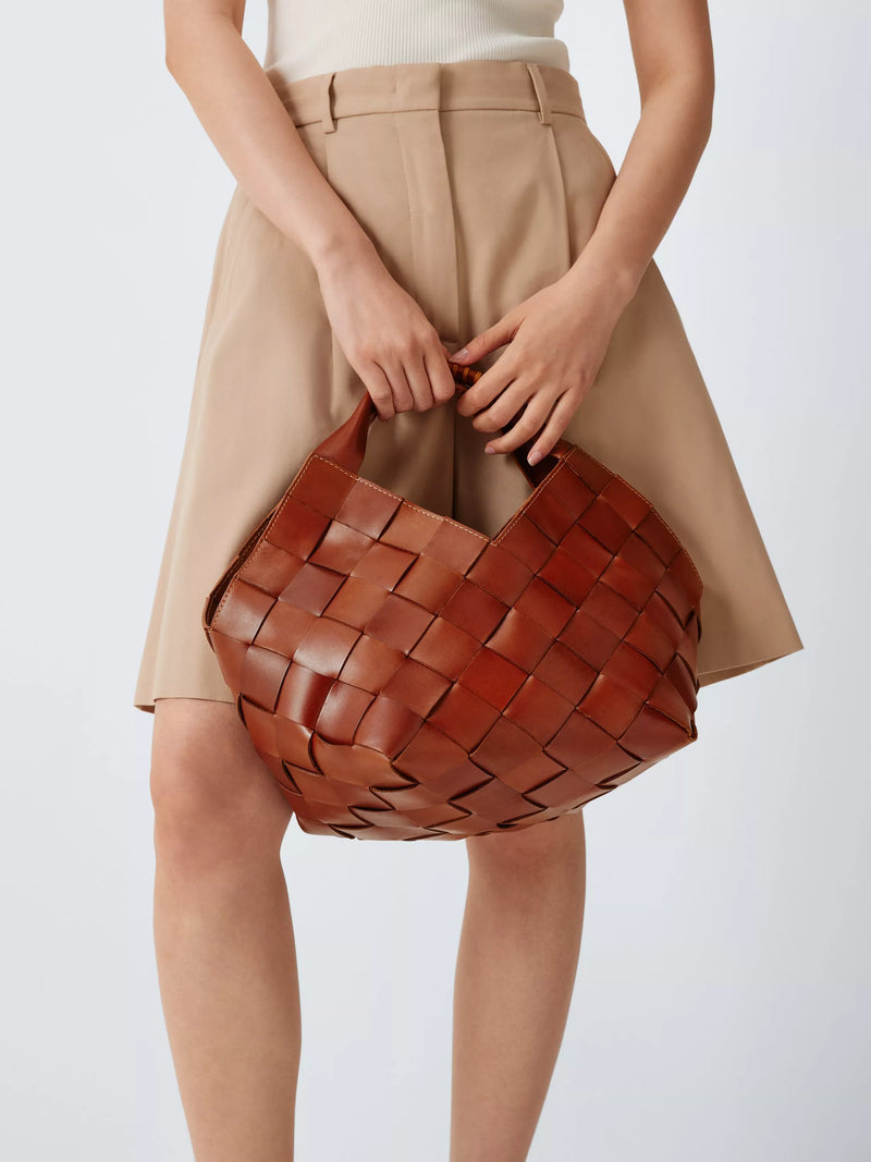 Dragon Diffusion Botteghe woven leather bucket bag tan, UK version