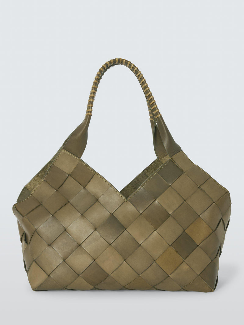 Dragon Diffusion Castello large woven leather shoulder bag - British product