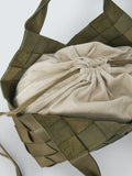Dragon Diffusion Castello large woven leather shoulder bag - British product