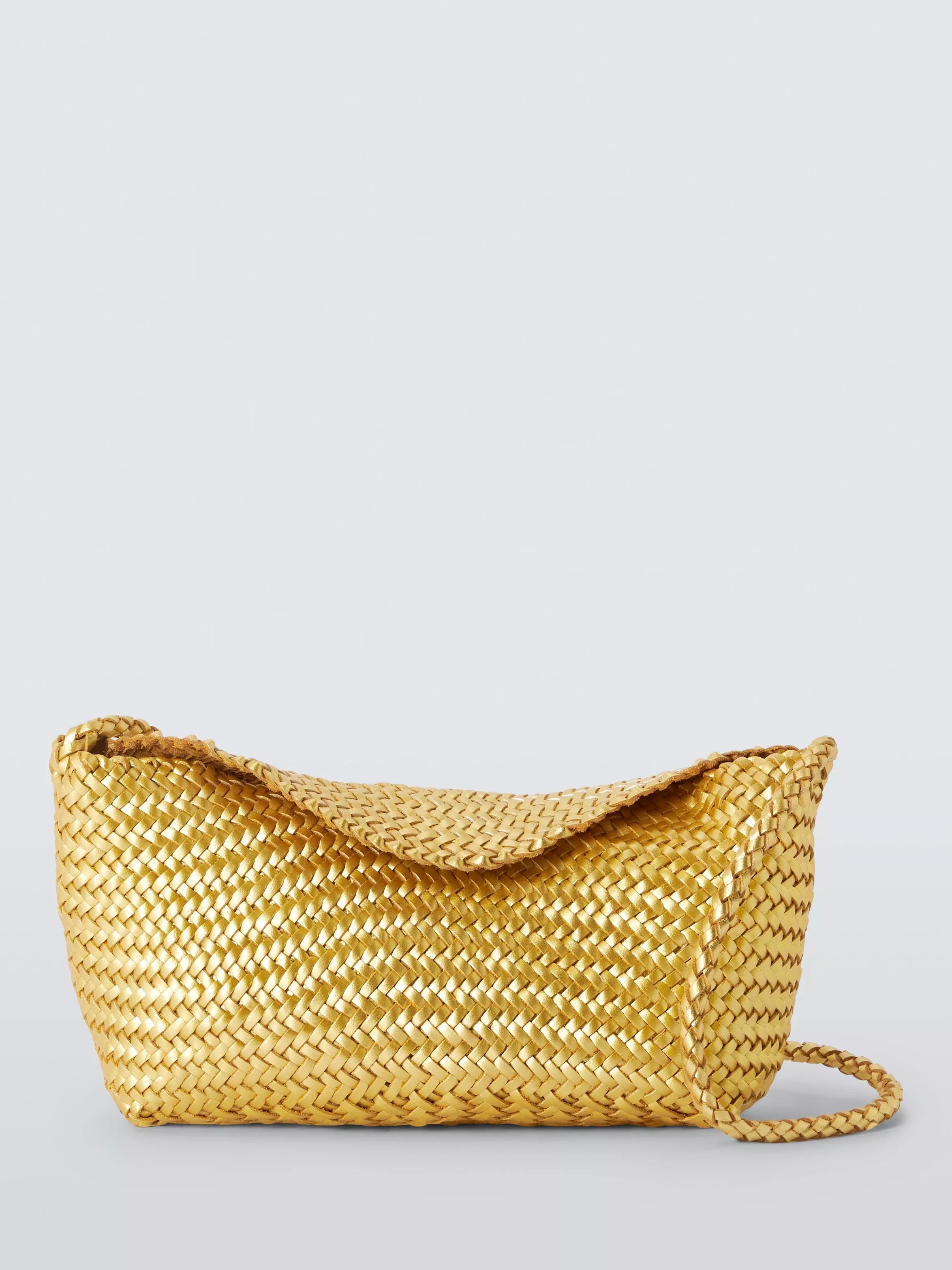 Dragon Diffusion woven leather crossbody bag in gold - British product