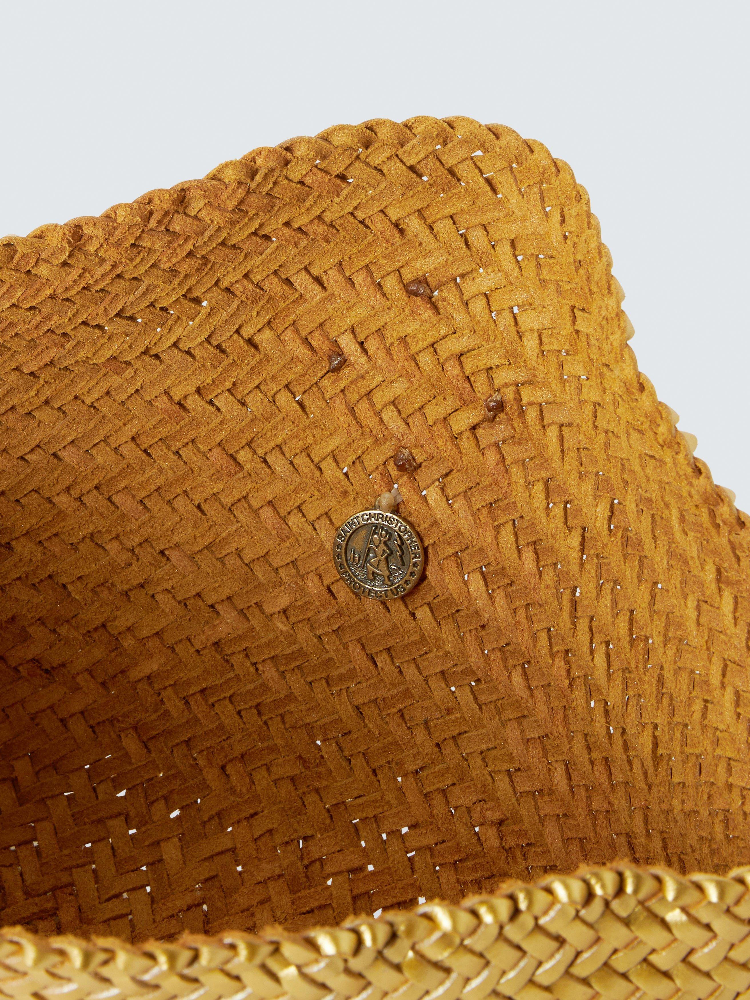 Dragon Diffusion woven leather crossbody bag in gold - British product