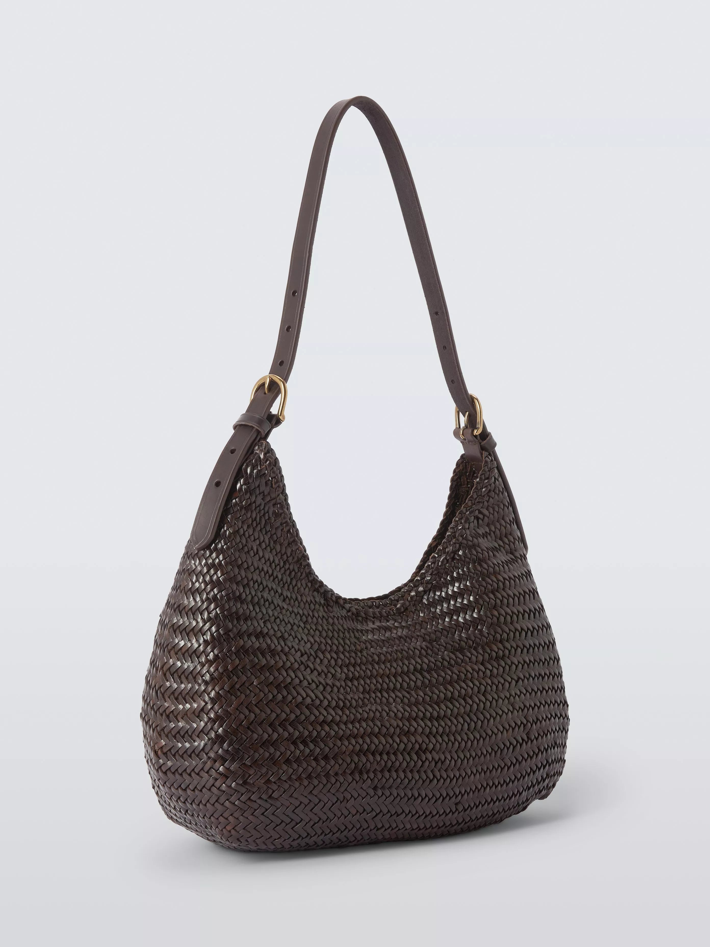 Dragon Diffusion woven leather shoulder bag dark brown - British product
