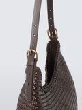 Dragon Diffusion woven leather shoulder bag dark brown - British product