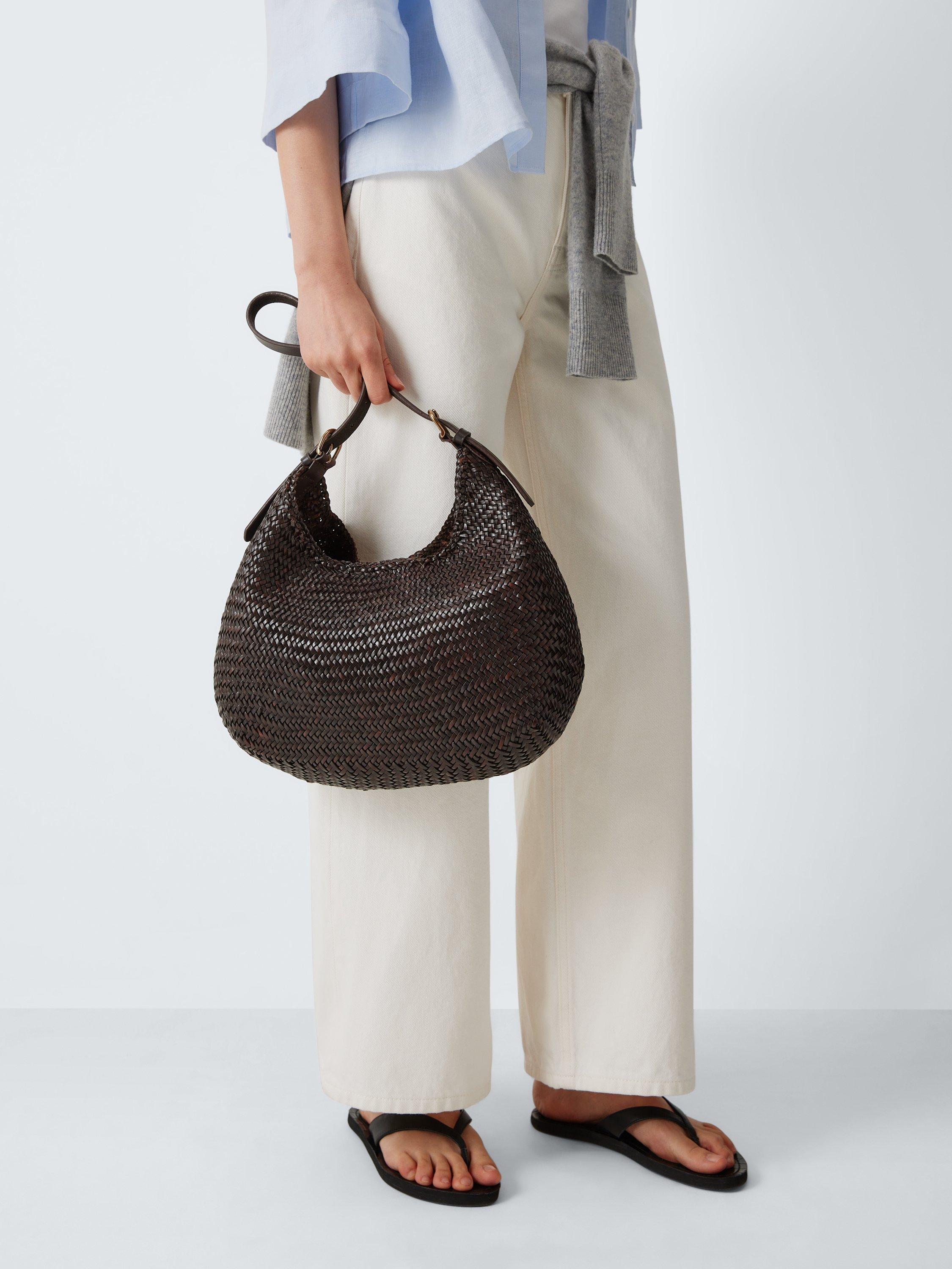 Dragon Diffusion woven leather shoulder bag dark brown - British product