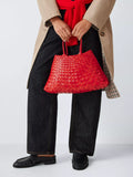 Dragon Diffusion Small Santa Croc woven leather bag red - British product
