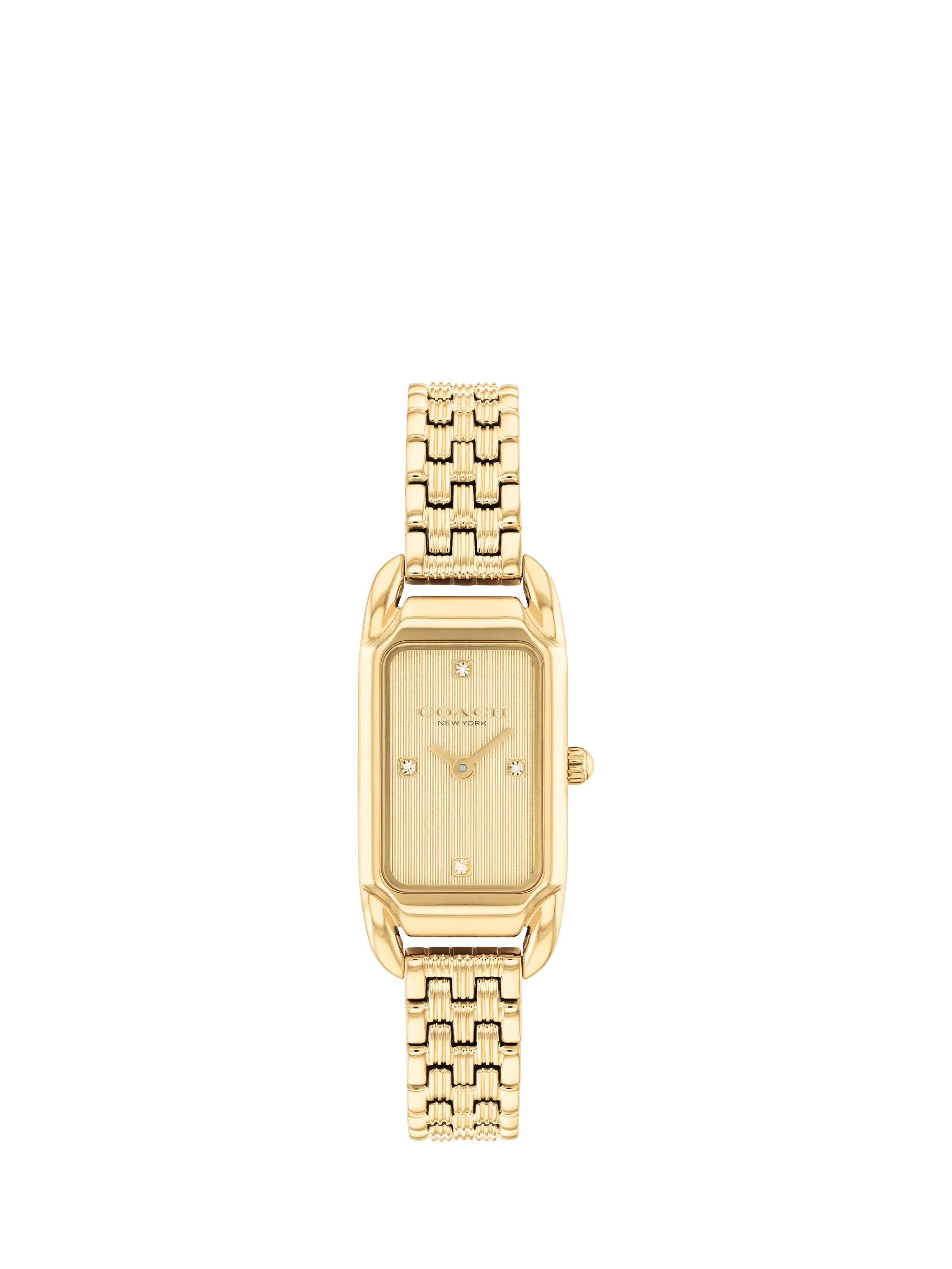 Coach Cadie women's rectangular bracelet watch gold-tone - British product