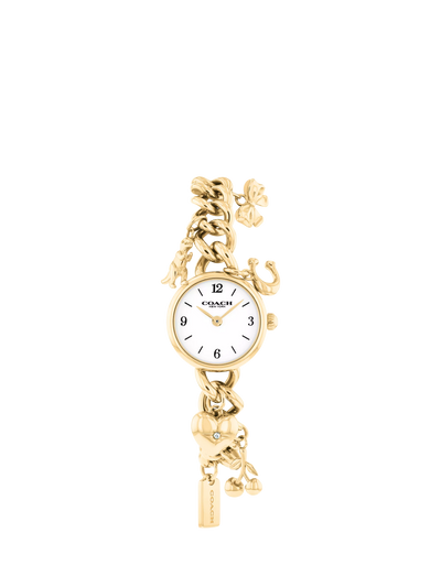 John Lewis Coach Women's Iris Round Charm Bracelet Watch- Buy online at McGrocer