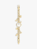 Coach Iris round charm bracelet watch gold-plated (British brand)