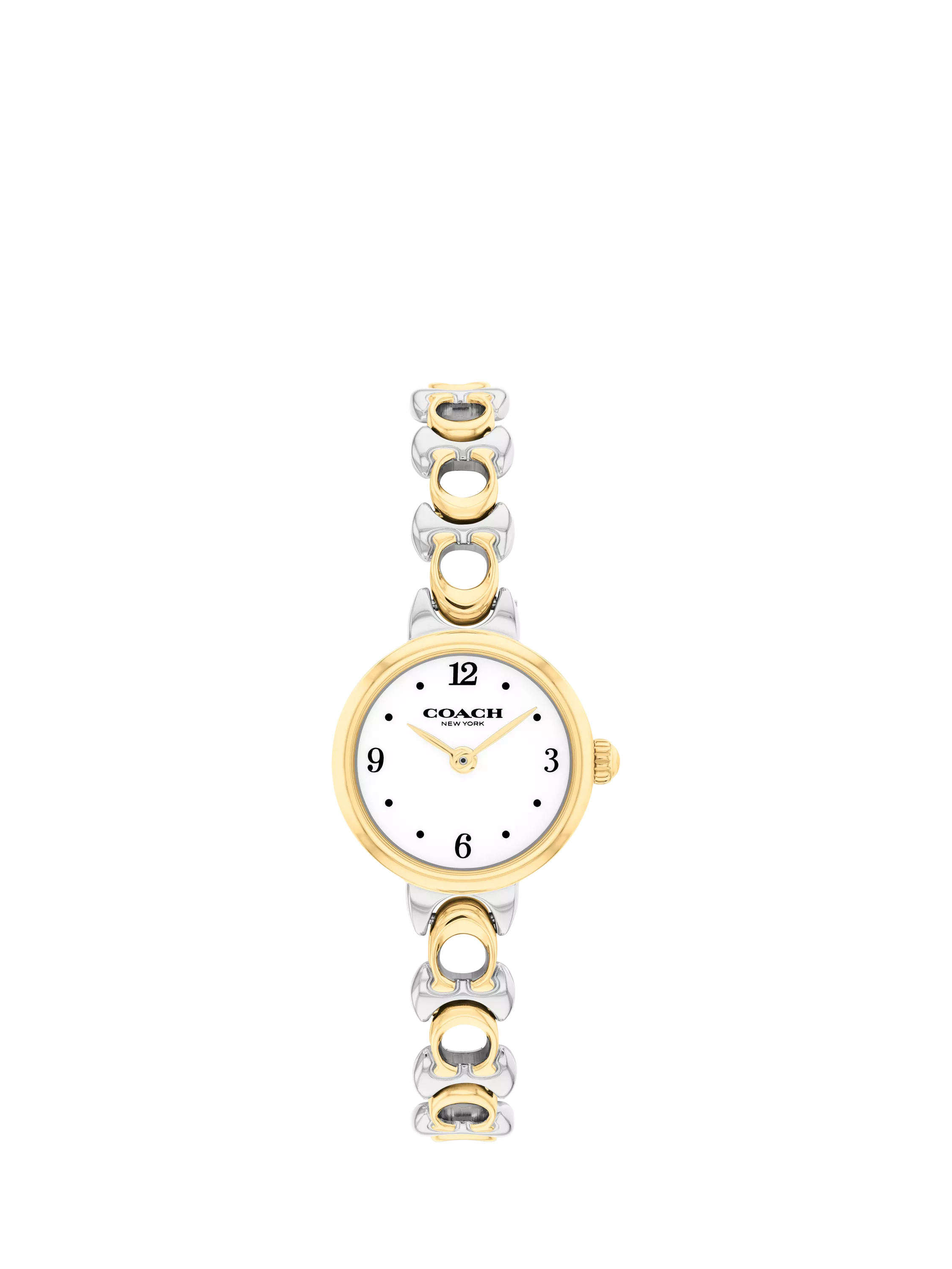 Coach women's round bracelet watch bi-colour (British brand)