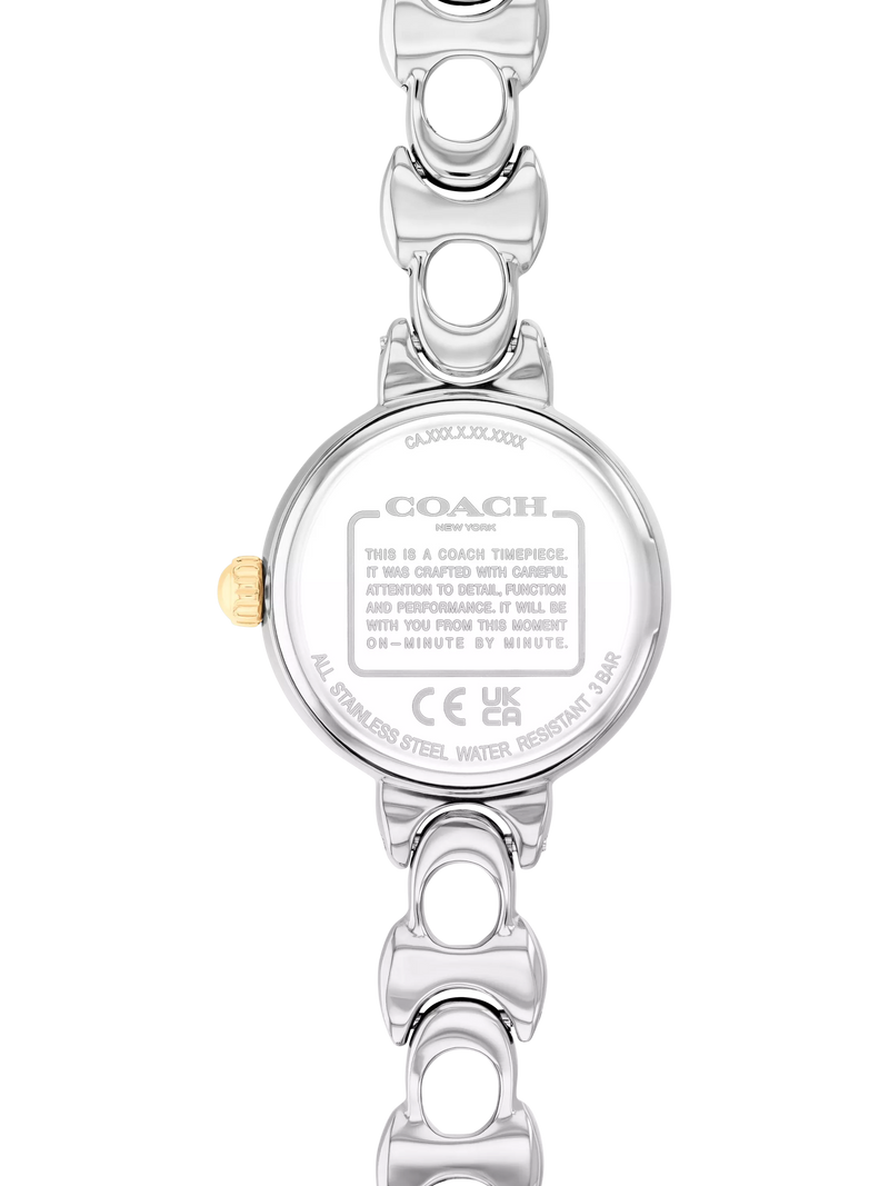 Coach women's round bracelet watch bi-colour (British brand)