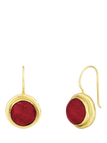 Ottoman Hands Noa Ruby Drop Earrings gold - British product