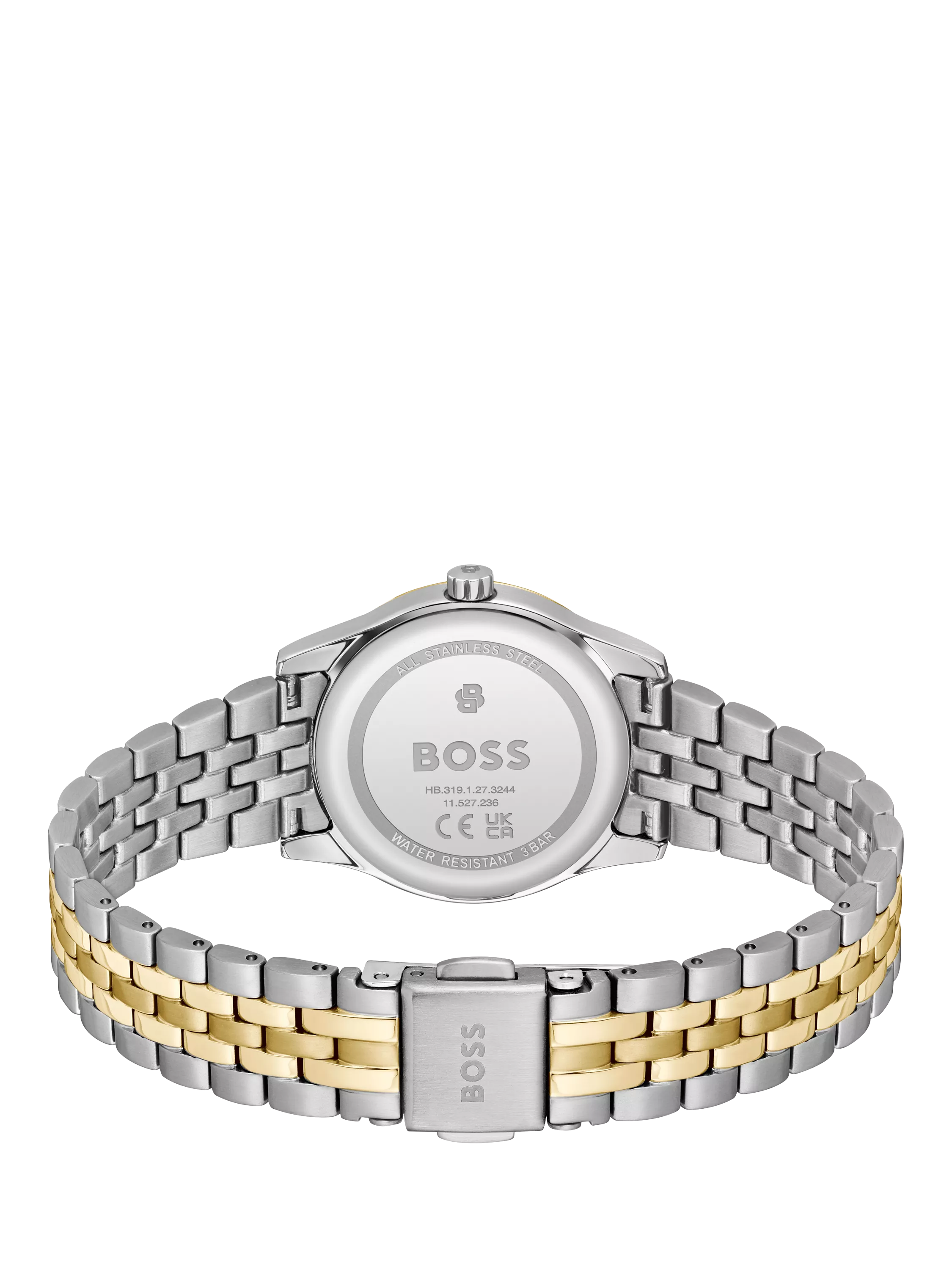 HUGO BOSS women's watch green sunray dial two-tone bracelet 25mm, UK version