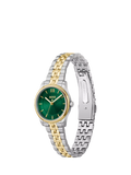 HUGO BOSS women's watch green sunray dial two-tone bracelet 25mm, UK version