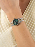 HUGO BOSS women's watch green sunray dial two-tone bracelet 25mm, UK version