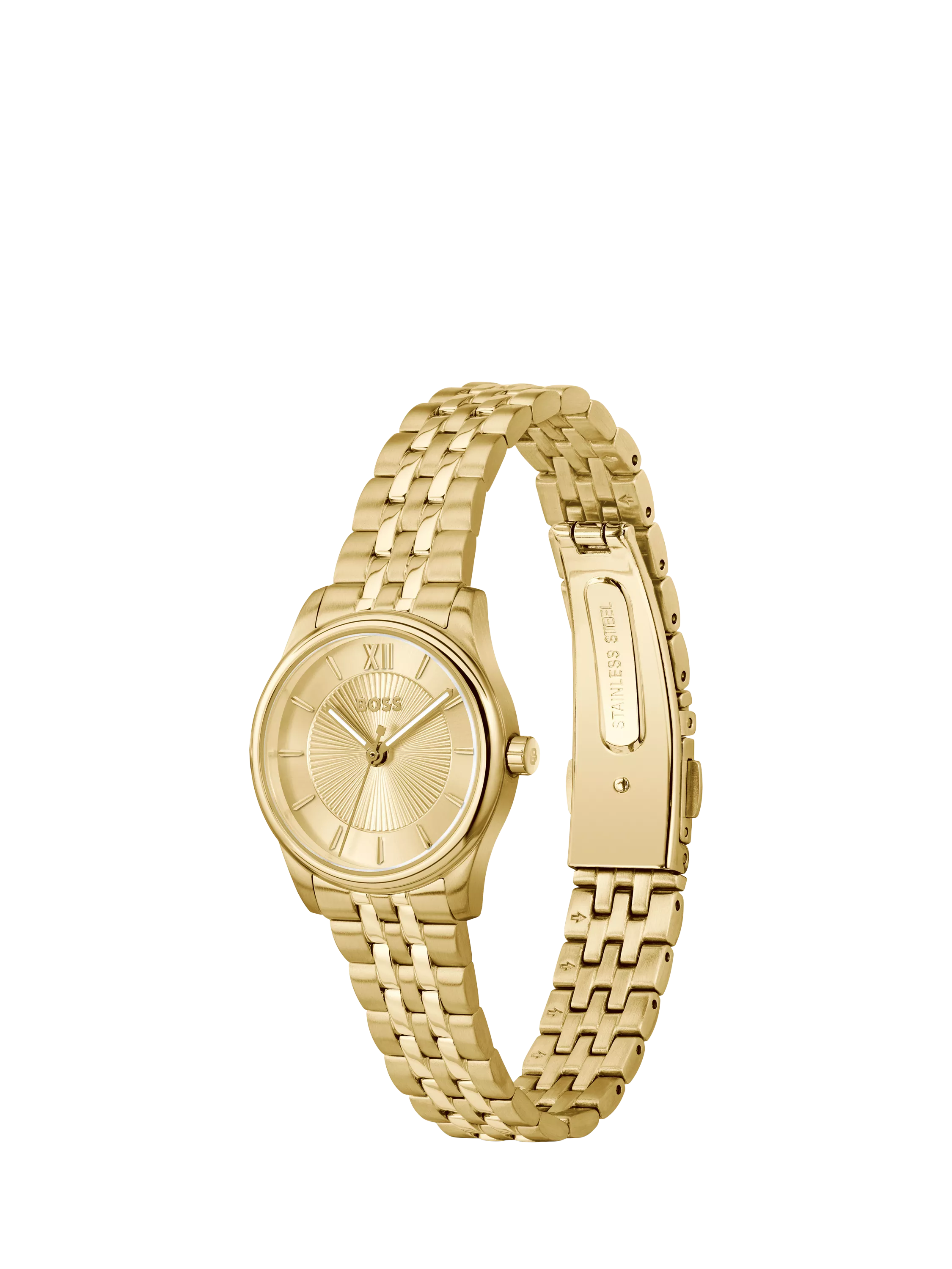 HUGO BOSS women's round gold watch 25mm, UK version
