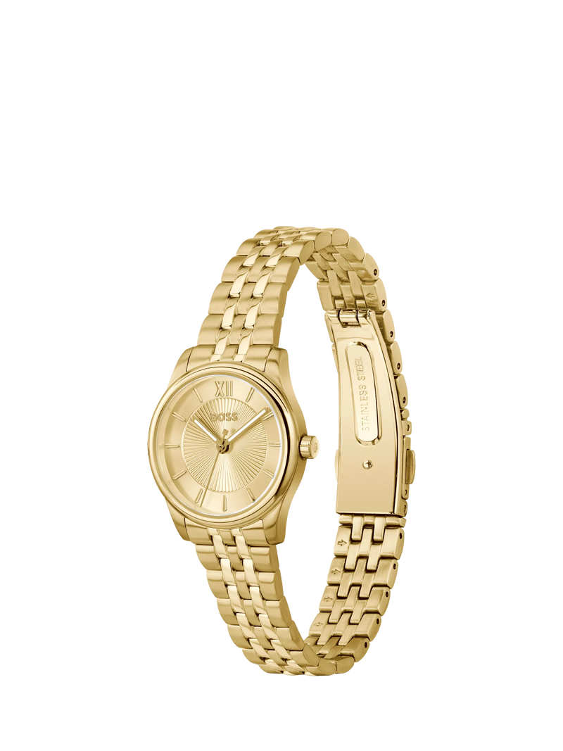 HUGO BOSS women's round gold watch 25mm, UK version