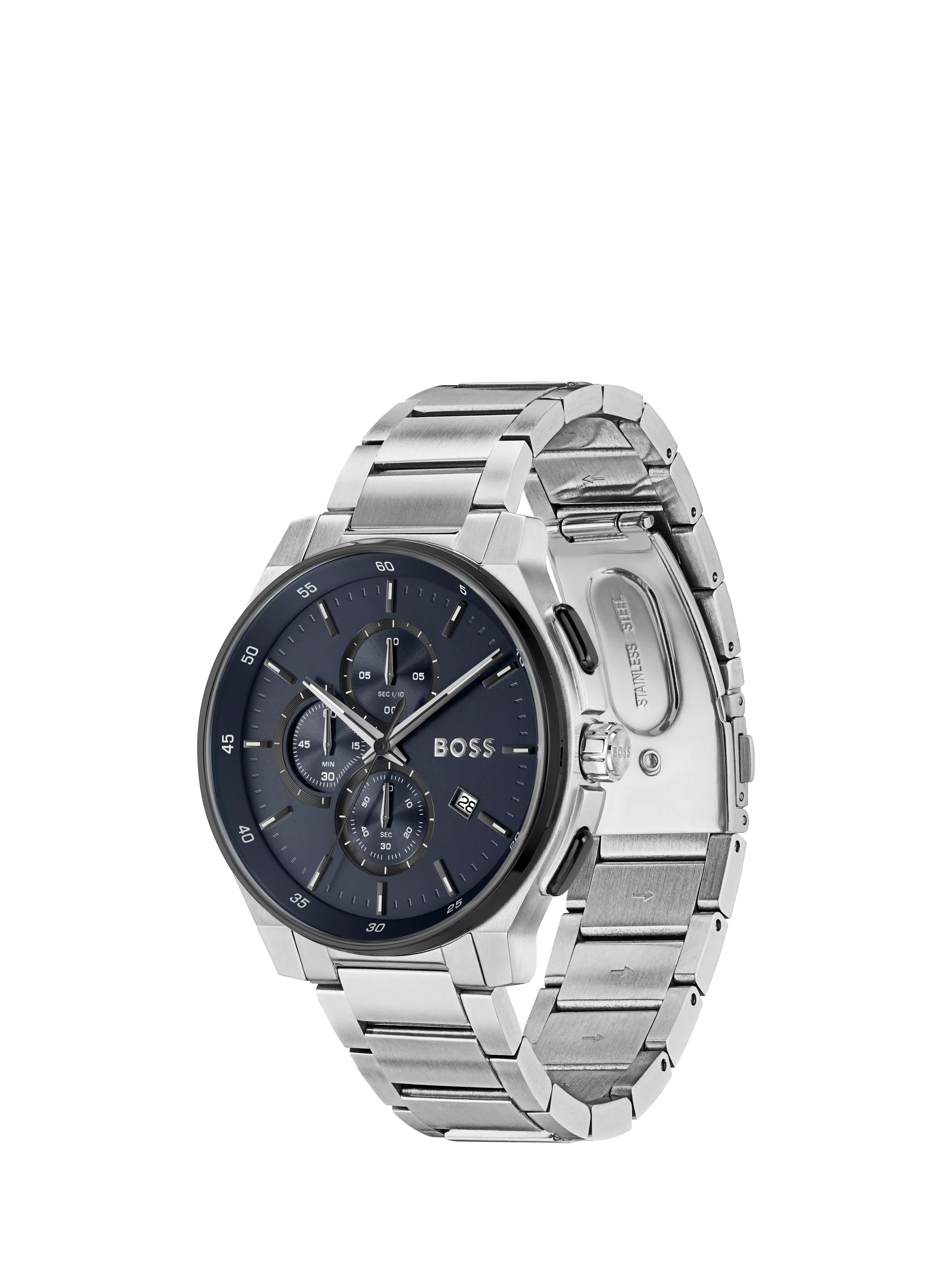 HUGO BOSS chronograph bracelet watch 44mm, imported from the UK