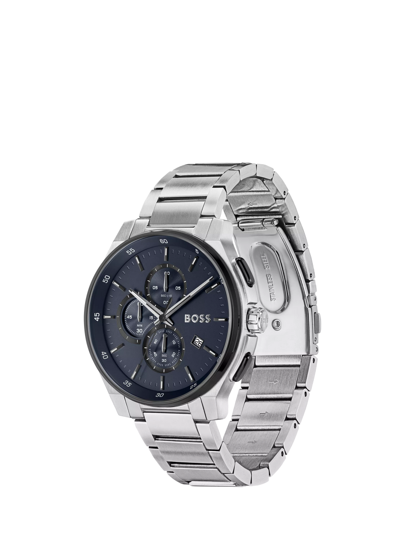HUGO BOSS chronograph bracelet watch 44mm, imported from the UK