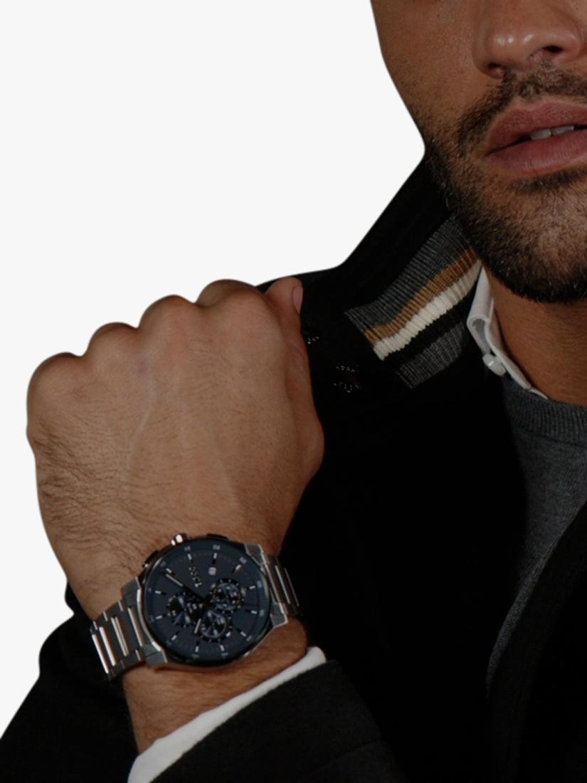 HUGO BOSS chronograph bracelet watch 44mm, imported from the UK