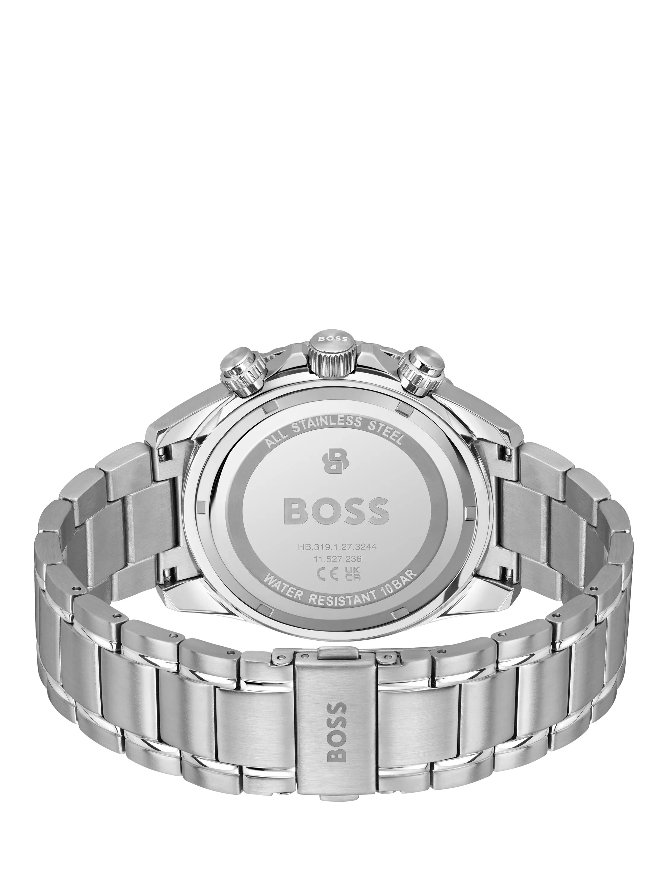 HUGO BOSS silver chronograph watch 44mm, imported from the UK