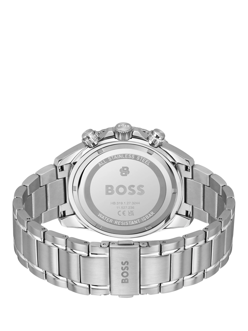 HUGO BOSS silver chronograph watch 44mm, imported from the UK