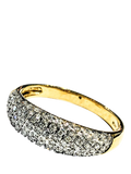 L&T Heirlooms 9ct gold diamond bombe ring, UK version