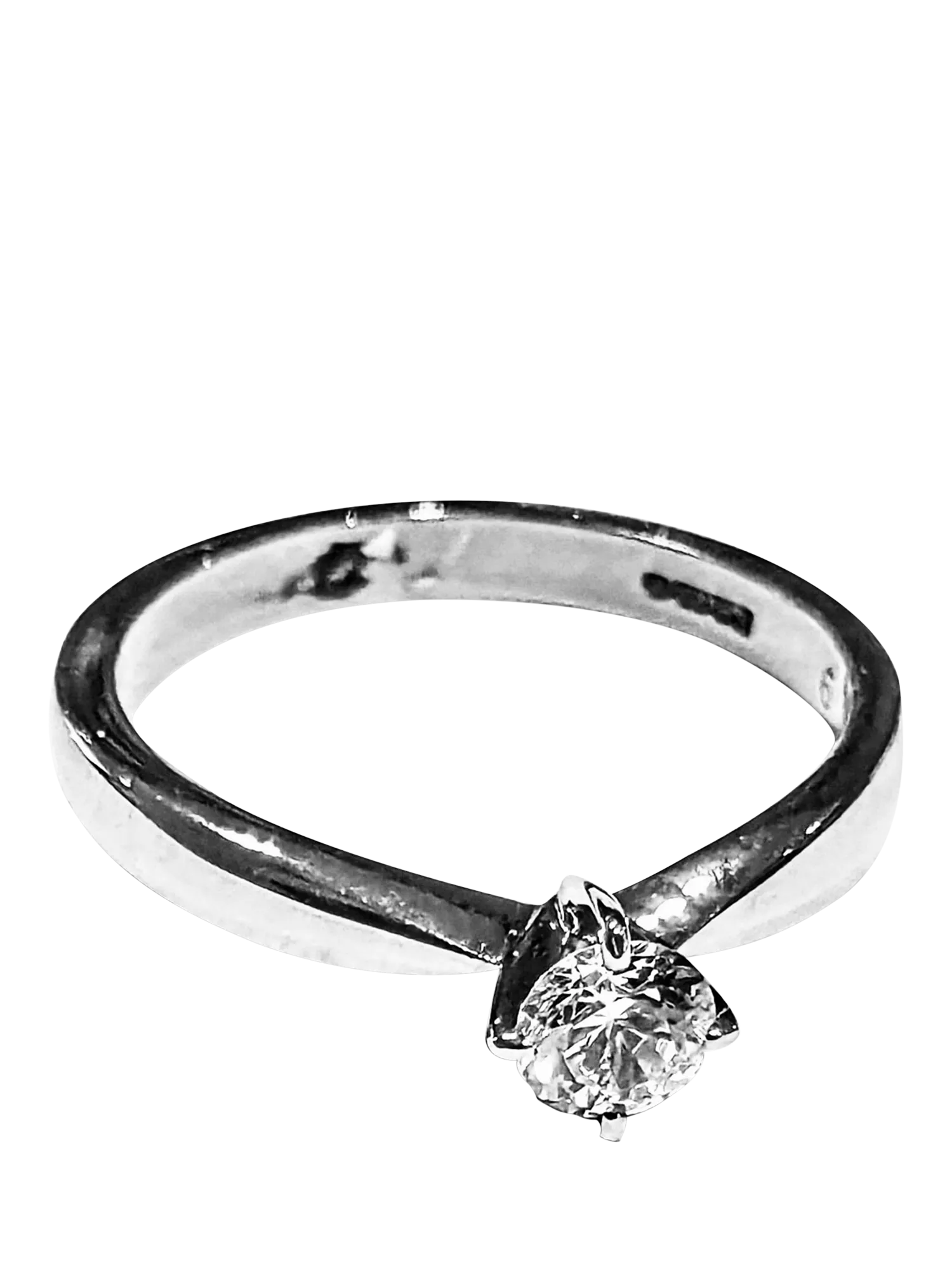 L&T Heirlooms solitaire cubic zirconia ring size O (British brand)