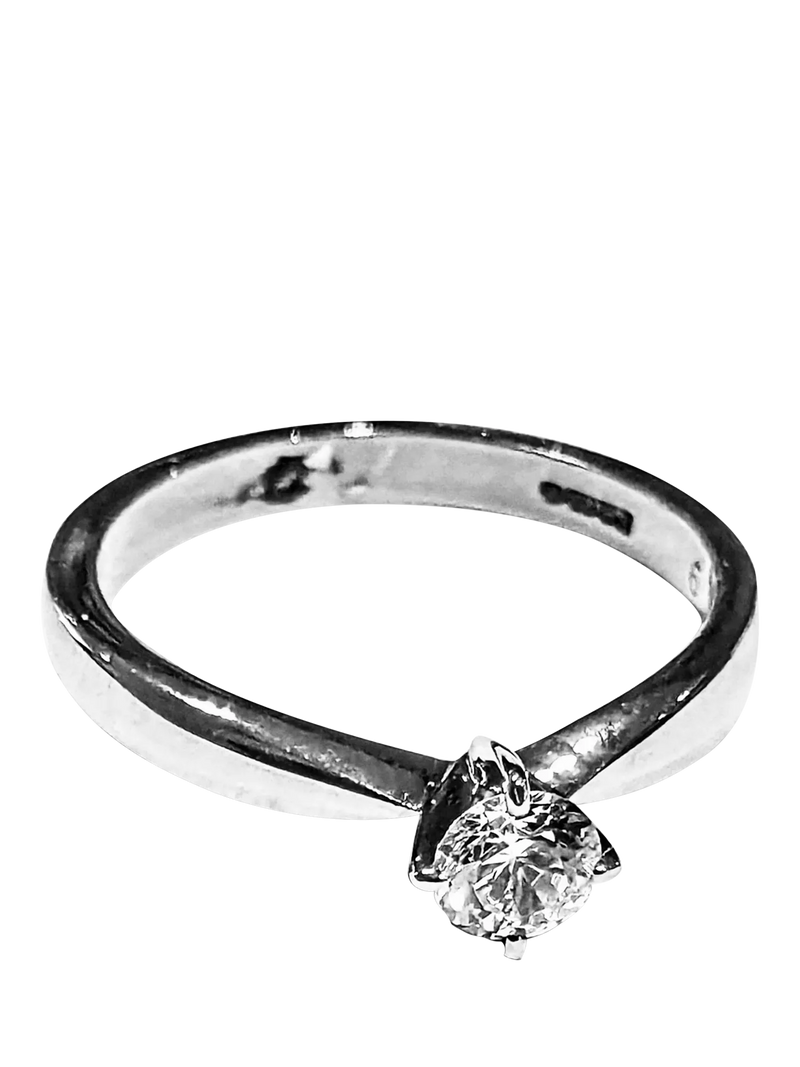 L&T Heirlooms solitaire cubic zirconia ring size O (British brand)