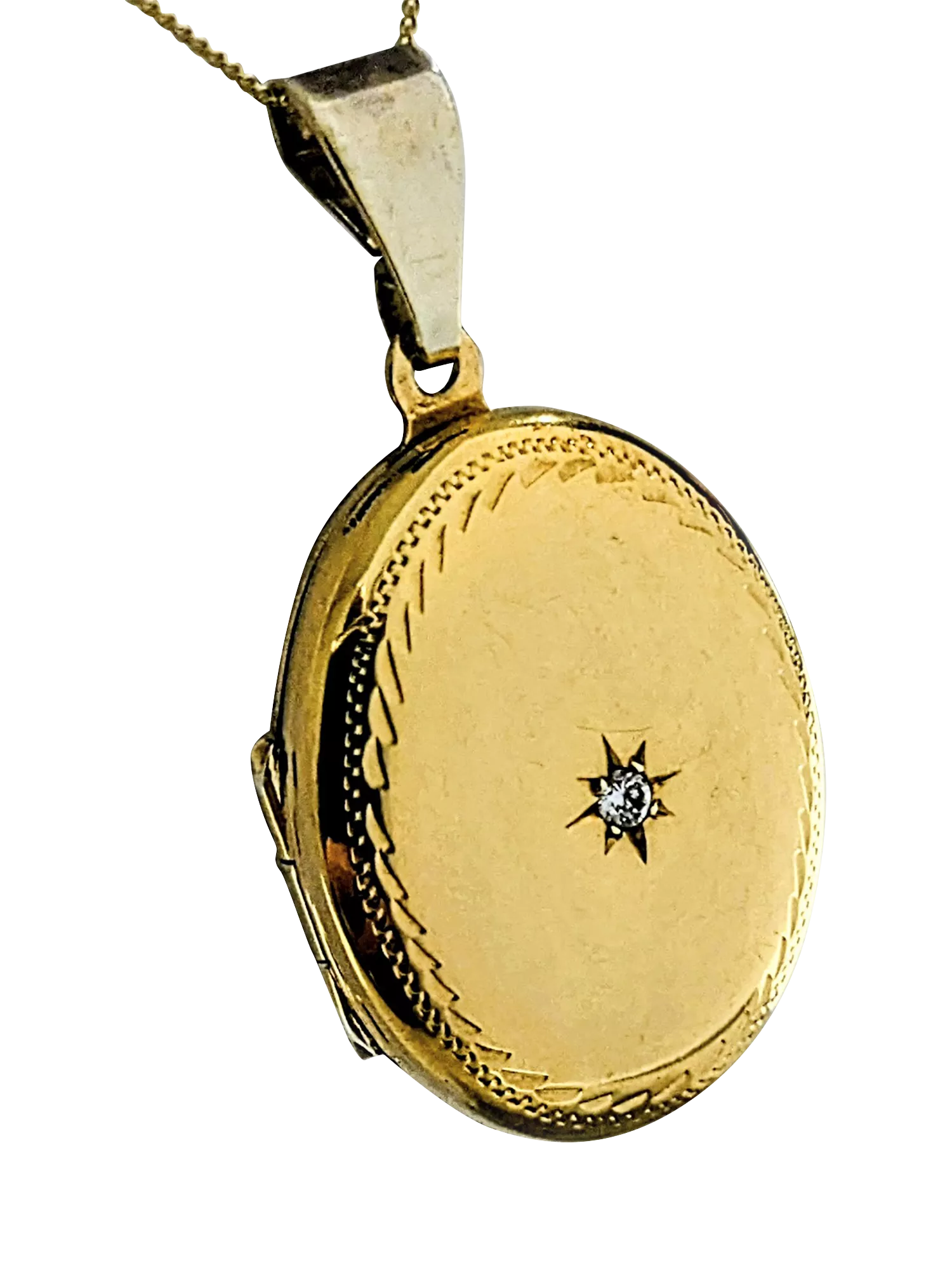 L&T Heirlooms locket cubic zirconia 24x42mm (British brand)