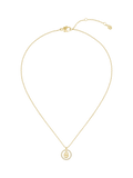 HUGO BOSS double B logo crystal necklace gold plated - British brand